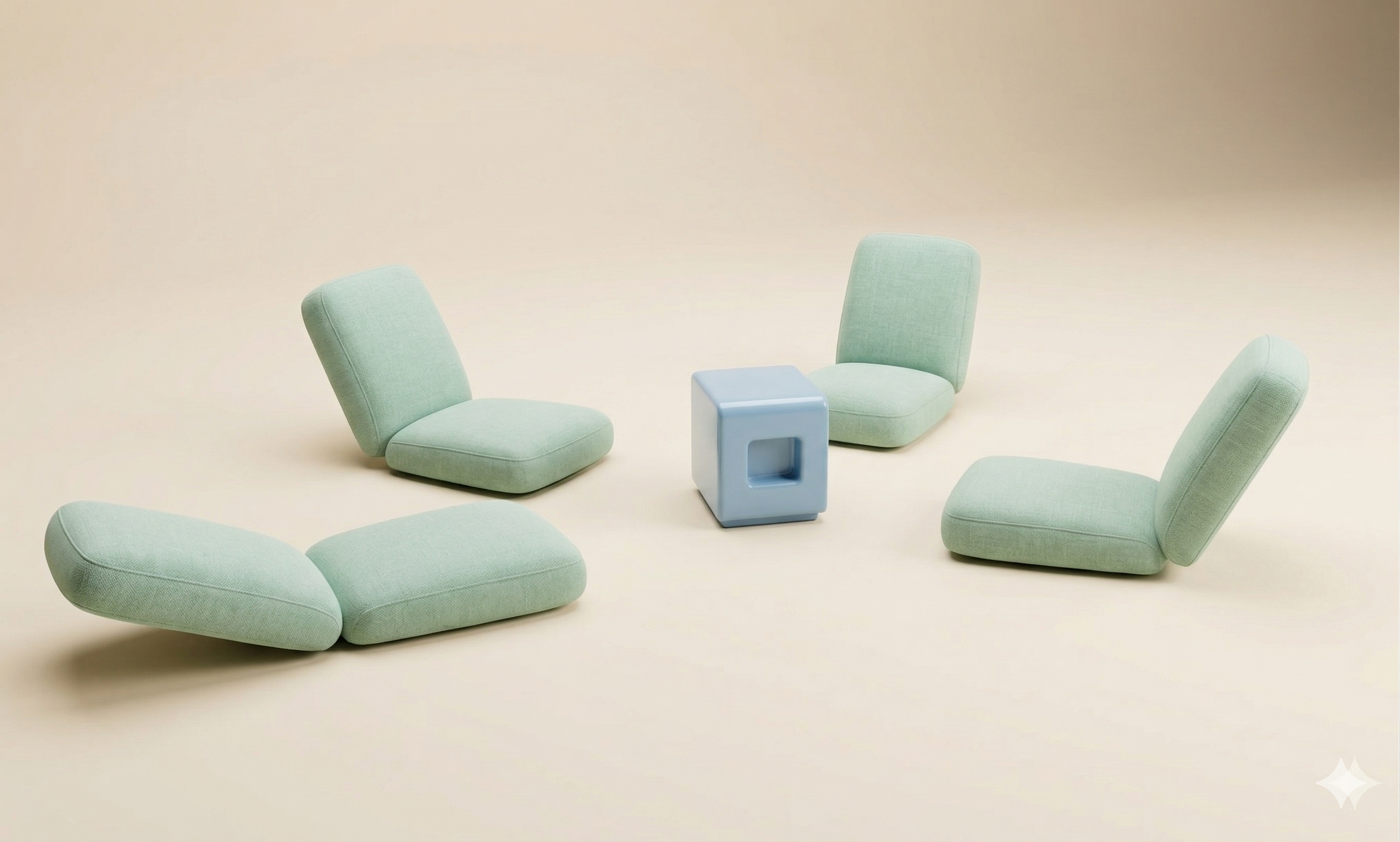 Adaptable Furniture modular seating in a living space